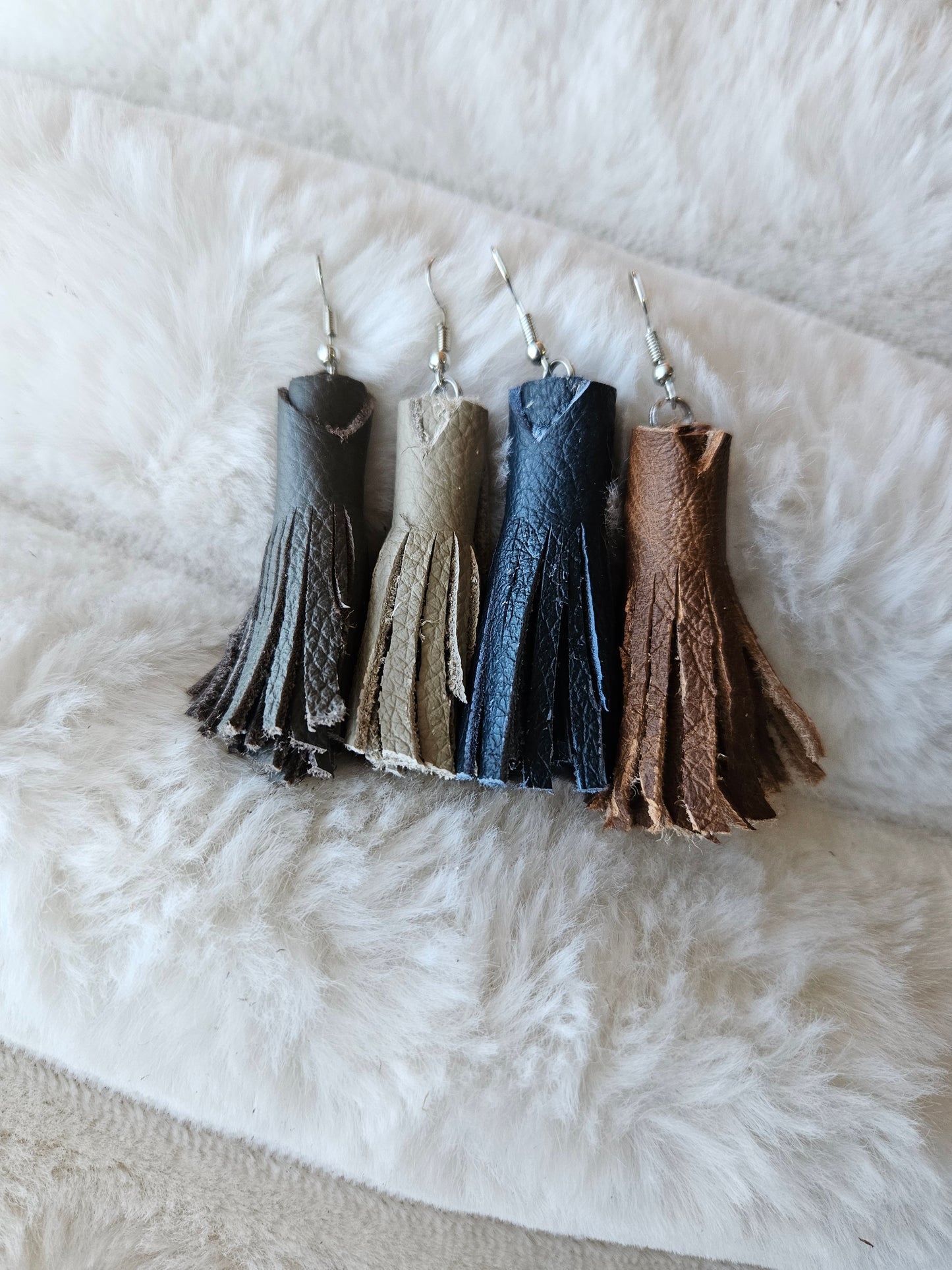 Leather Tassel Earrings