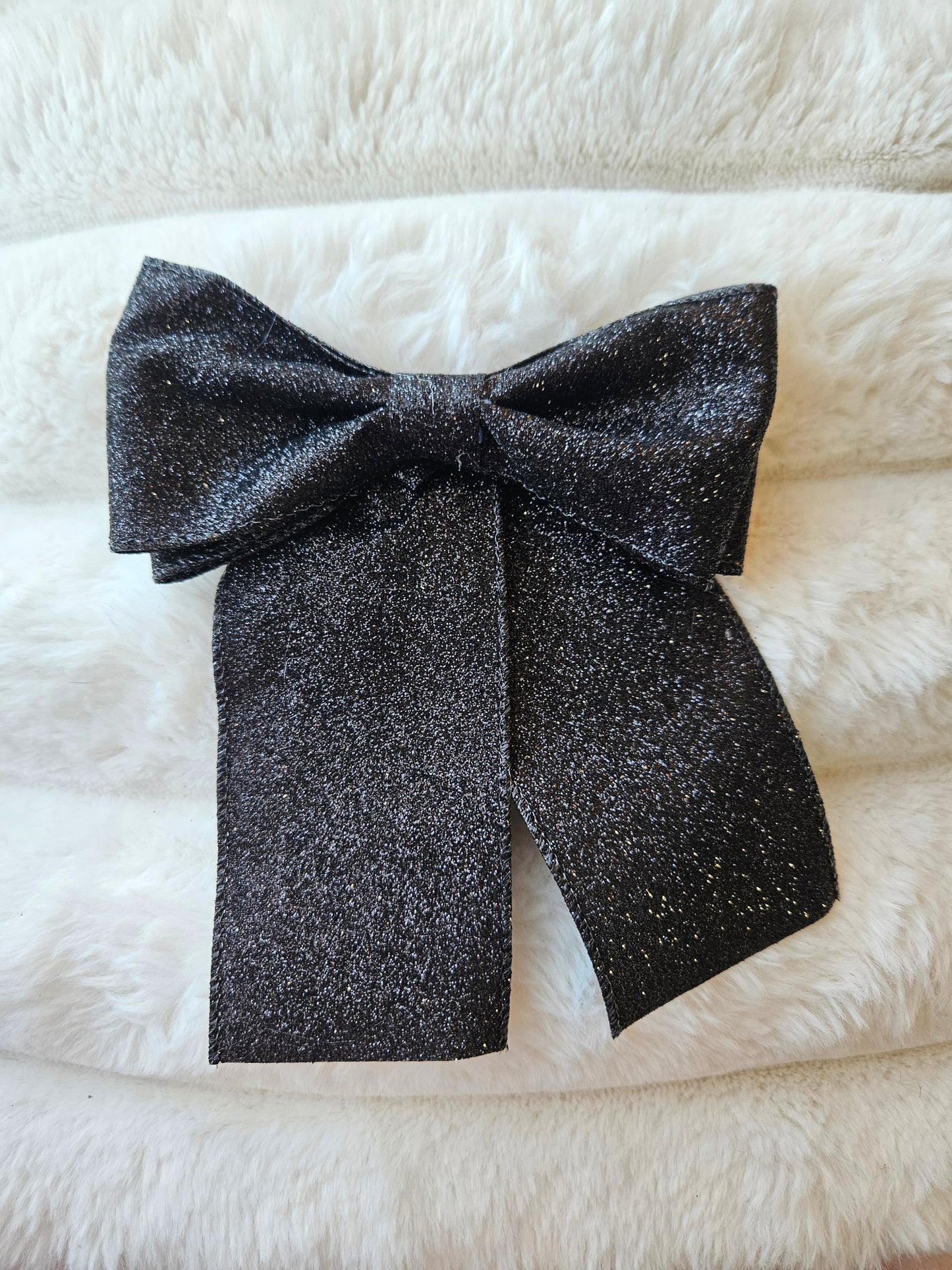 Black Glitter Bow