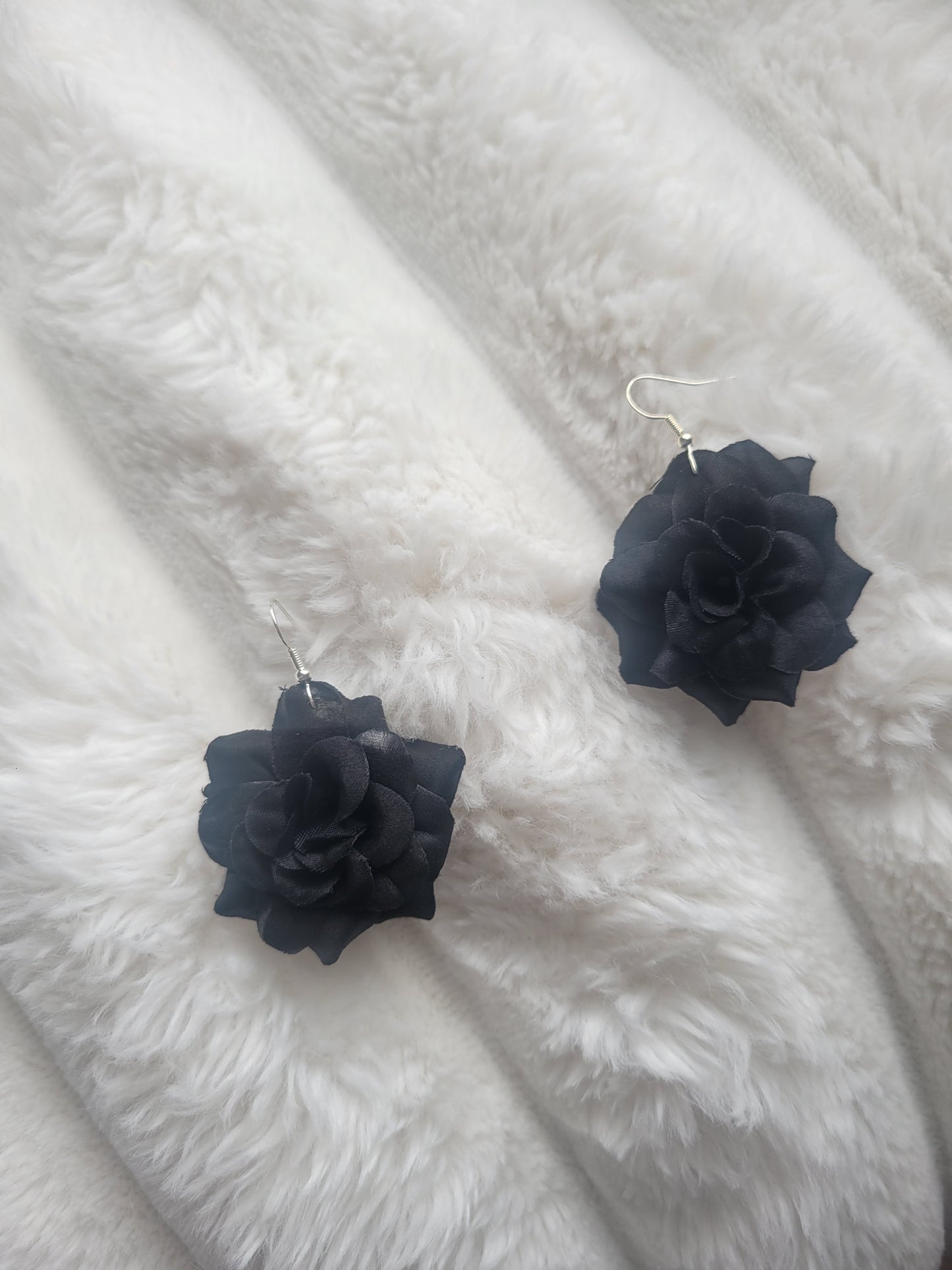 Black Rose Earrings