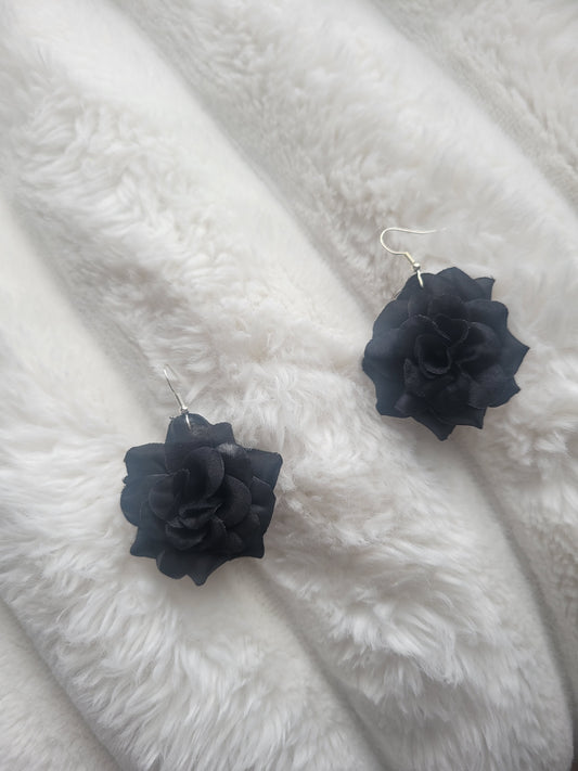 Black Rose Earrings