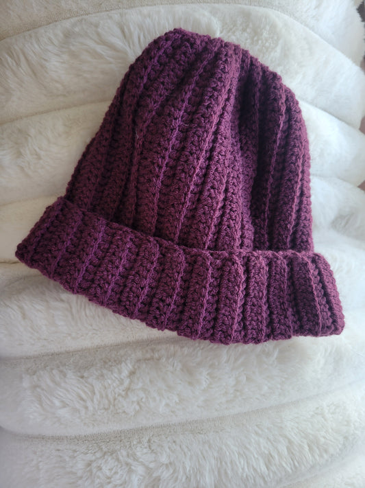 Chrocheted Plum Beanie