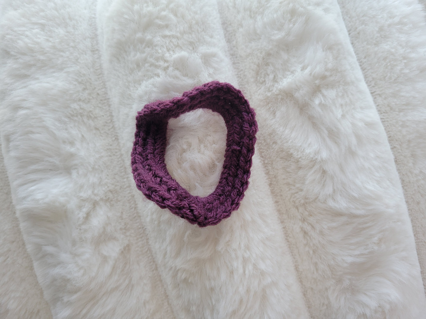 Crocheted Plum Scrunchie