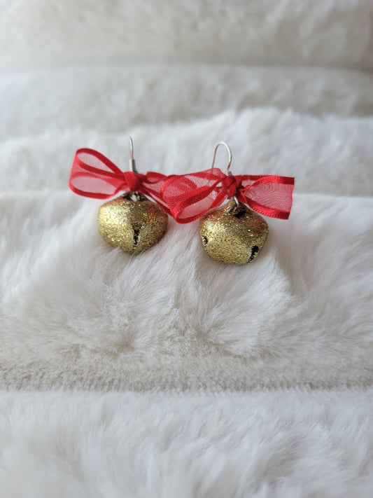 Glitter Jingle Bell Earrings