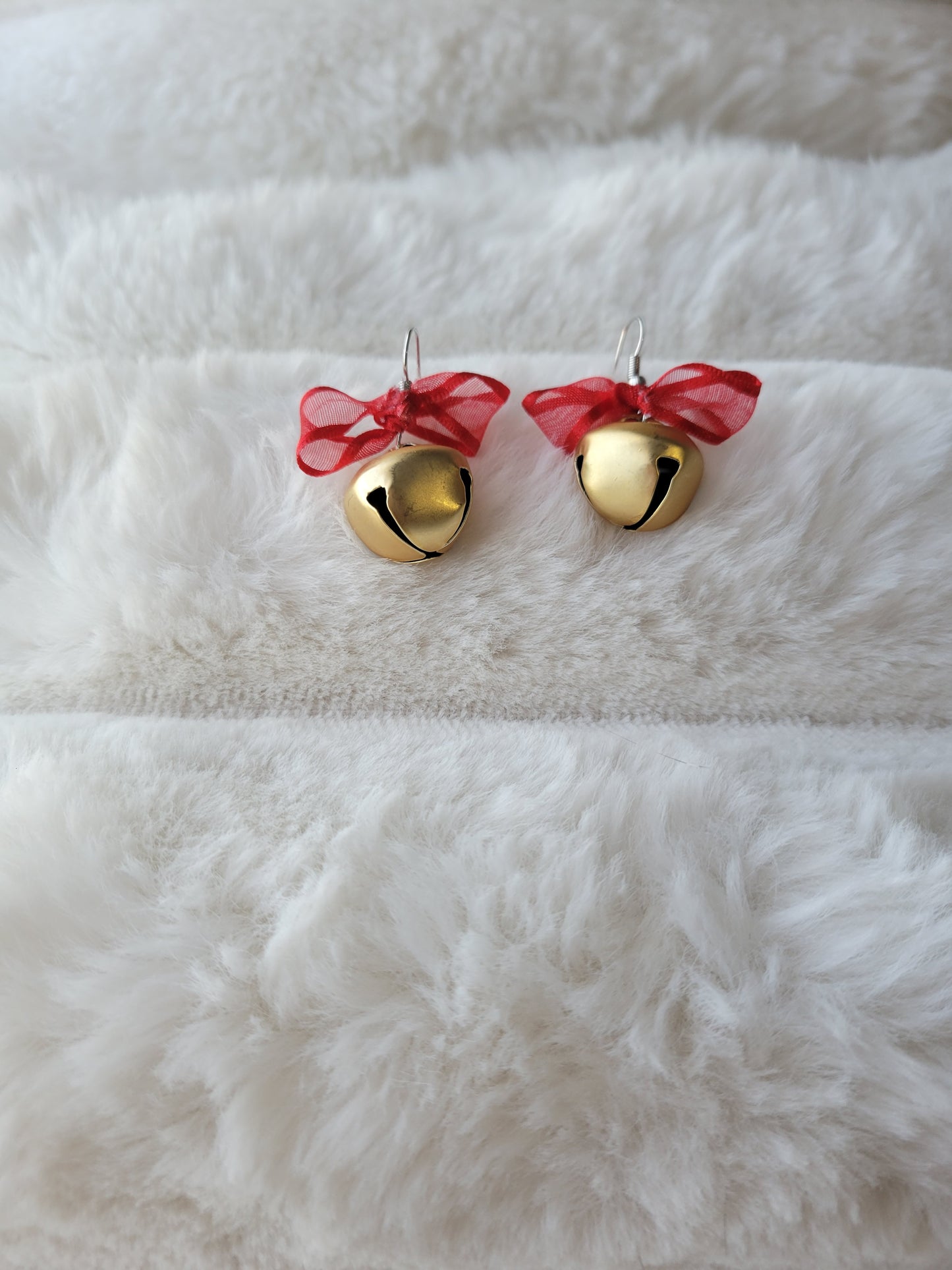 Satin Finish Jingle Bell Earrings