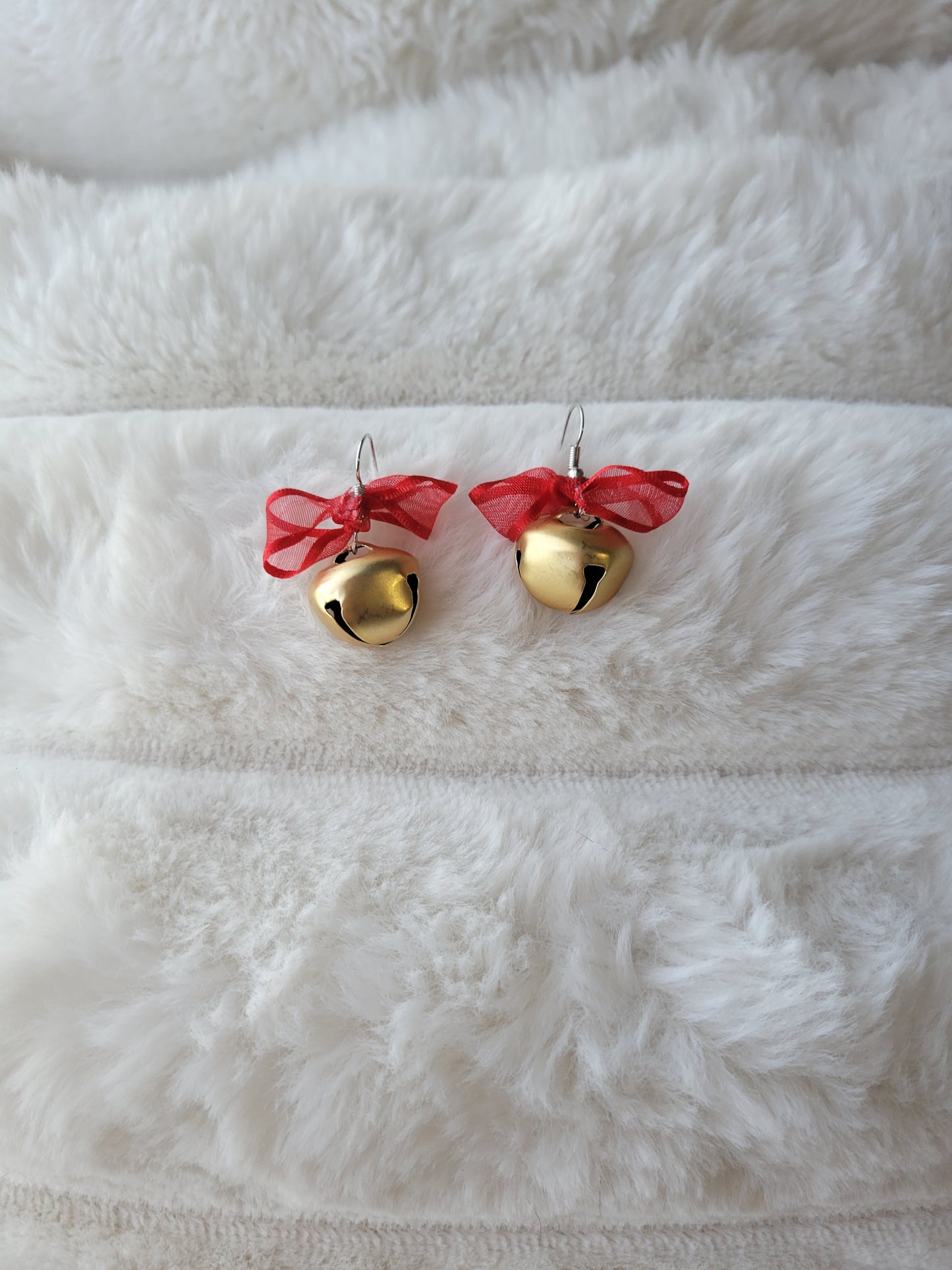 Satin Finish Jingle Bell Earrings